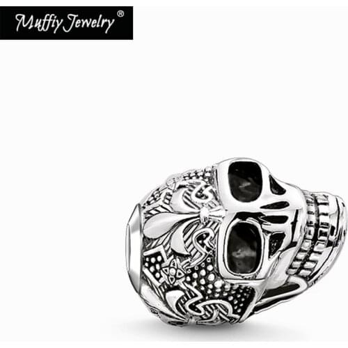 Lily Skull Fleur-de-lis Beads,2019 Rebel Street Europe Style Karma Jewelry,Good Necklace Bracelet, 925 Sterling Silver Gift