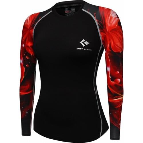 CODY LUNDIN 2020 New Design Women Compression Wear Tops Tight Long Sleeve Sports T-Shirts Women Gym Rashguard