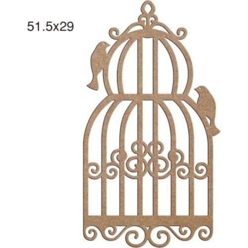 L149 Decorative Bird Cage, Wood Painting Mdf Trim