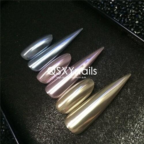 50g Candy Color Light Gold /Pink/ Starry Sky Blue Mirror Powder Chrome Foil Pigment Nail Art Glitter Rubbing for Gel Nail Polish