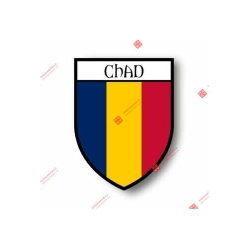 Personality Stickers Decal Souvenir Vinyl Car Shield City Flag World Crest Chad Car Window Body Decorative Stickers Accessories