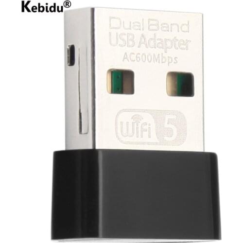 Kebidu USB Wireless Wifi Adapter 600Mbps High Speed Network Card 2.4G 5G Realtek RTL8811 Dual Band AC Antenna For Laptop Desktop