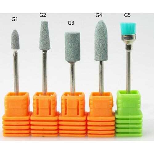 KIMAXCOLA 1 PCS 3/32" Green Ceramic Stone Burr Nail Drill Bit Cutter For Professional Manicure Electric Drills Nail Accessory