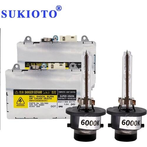 SUKIOTO OEM Replacement DDLT002 85967-50020 D2S Xenon HID Ballast Kit 35W Cnlight Xenon Bulb Lamp D2S 6000K 8000K 4300K 5000K