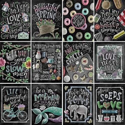 Colorfully words Counted Cross Stitch 11CT 14CT 18CT 22CT 25CT 28CT Cross Stitch Kits Embroidery Needlework Sets