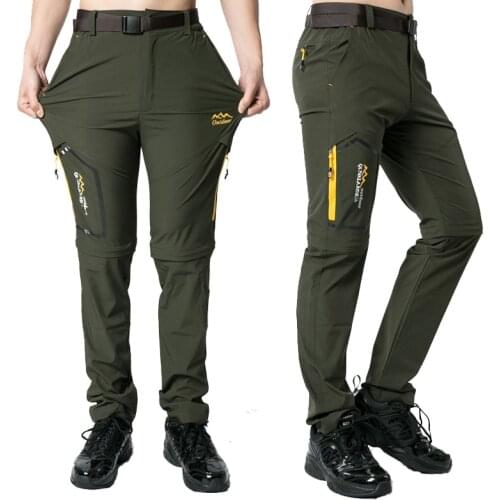 Summer Men Women Hiking Pants Cycling Trousers Male Female Climbing Running Trekking Quick-Drying Waterproof Detachable Pants