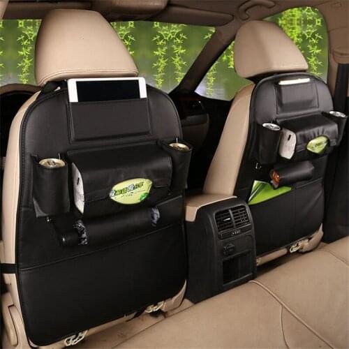 Multifunctional Car Organizer PU Leather Seat Back Storage Bag Big Capacity Interior Stowing Tidying for Car Styling