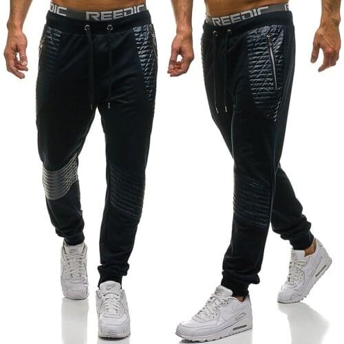Mens brand new creative personality business casual sand patchwork pants casual pants jogging pants men pants hip hop