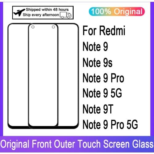 Touch Panel Glass For Xiaomi Redmi note 9 note 9S note 9 Pro LCD Display Front Screen Outer Glass Lens Replacement Repair Parts