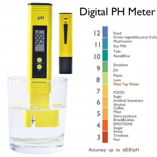 Digital LCD PH Meter Pen of Tester Accuracy 0.01 Aquarium Pool Water Wine Urine Automatic Calibration