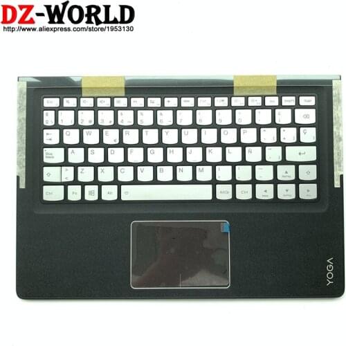 Palmrest Upper Case With Silver Spanish Backlit Keyboard Touchpad for Lenovo Ideapad Yoga 900S-12 ISK Laptop C Cover 5CB0K93836