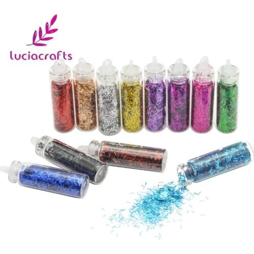 SALE!Lucia crafts Metallic Glass Sequins/Bead/Glitter Slices Nail Art Decorations DIY Materials Accessories 12pcs/set D0202