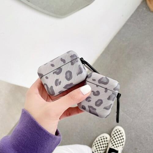 Luxury fashion leopard print earphone protective cover for AirPods pro couples AirPods 1/2 bluetooth headset silicone soft case
