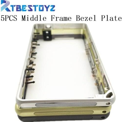 RTBESTOYZ 5PCS Middle Frame Bezel Plate Metal Housing Cover For Sony Xperia Z1 Compact Mini D5503+Dust Plug+Power Volume Button