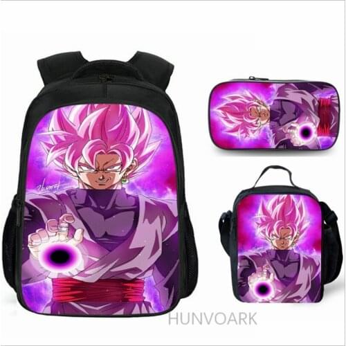 16inch School Backpacks Set goku 3D Printing Backpack for Teenage Girls Boys Book Travel Bag Children School Backpacks