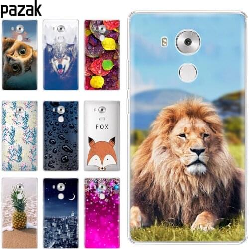 Silicone case for Huawei Mate 8 Case soft tpu Cartoon fox back cover Mate 8 Coque Funda Skin 360 full shockproof painting clear