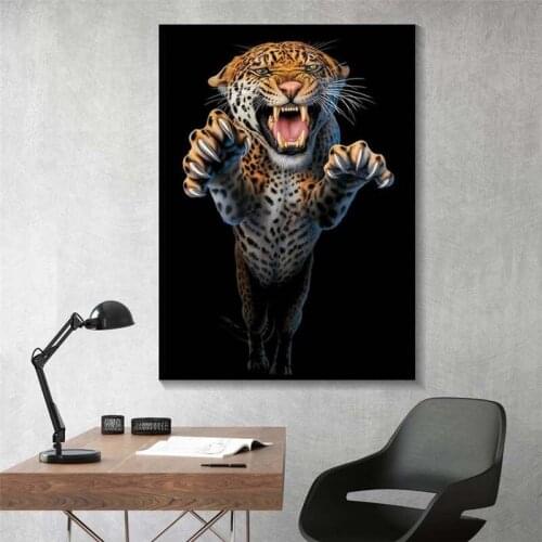 Modern Wildlife Animal Cheetah Nature Canvas Painting Wall Art Nordic Posters and Prints Wall Pictures for Living Room Decor