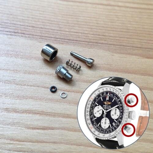 Steel pusher button for Breit ling Navi timer 42mm A23322 automatic watch