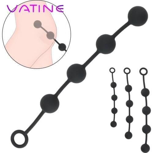 VATINE Pull Anal Beads Butt Stimulation Sex Toys For Woman Men Anal Toys G-spot Vestibular Anal Plug Extra Long Huge Anal Plug