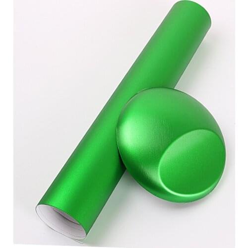 1.52x20m air free bubbles new Green color Brushed Matte Pearl vinyl car wrapping color vinyl