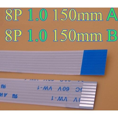 10-100pcs 8 Pin FFC FPC Flat Flexible Cable 1.0mm Pitch 8pin Anisotropy Length 150mm Width 9mm Ribbon Flex Cable