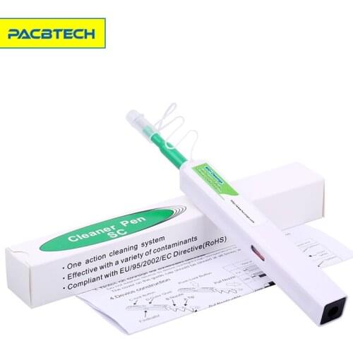 10pcs/lot ODM Optical Fiber Cleaner 800 times One-Click Fiber Optic Cleaner Pen for SC ST FC 2.5mm Adapters