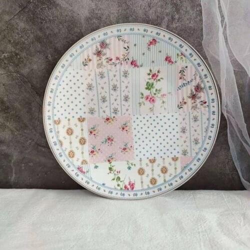 2021 Country Style Plate Tableware Hand Painted Gold Childrens Dinner Cute Plates And Dessert Bowls Milk Cup Gift Dishware