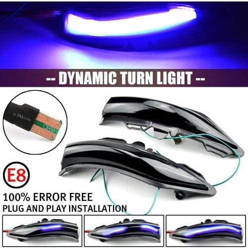 2X For Ford ST Line MK8 2018 Fiesta MK8 2019 2020 2021 PUMA 2020 Rearview Mirror Indicator Lamp Side Wing LED Blinker Light