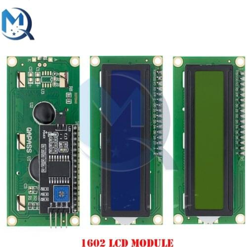 5V LCD1602 1602 LCD I2C Display Module Blue / Yellow Green Screen PCF8574T Backlight LED Srceen Board Background for Arduino