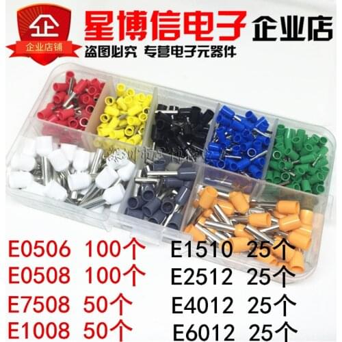 Free shiping 400Pcs/set Insulated Cord End Terminal Bootlace Cooper Ferrules Kit Set Wire Copper Crimp Connector