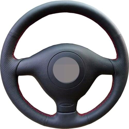 Black Steering Wheel Cover Soft Artificial Leather Steering Wheel Cover for Volkswagen VW Golf 4 Mk4 Old VW Passat B5