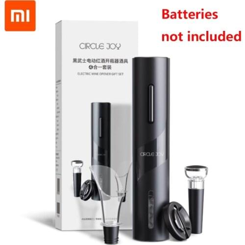 Xiaomi mijia 4 In 1 Circle Joy Samurai Electric Bottle Wine Opener Set Automatic Corkscrew Red Wine Kitchen Accessories Tools