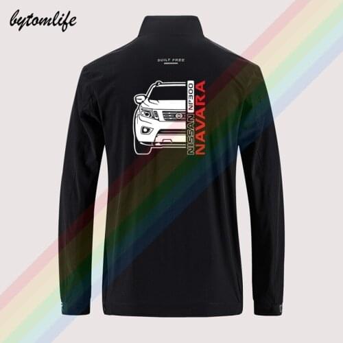 Nissan Navara NP300 Auto Jacket Mens Street Windbreaker Zipper Thin Jacket Mens Casual Back Printing Jacket Asian Size