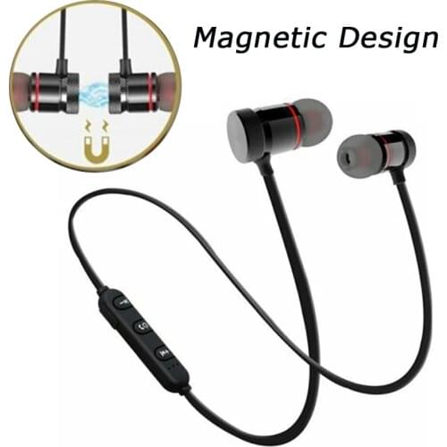 Magnetic Wireless Bluetooth Earphone Sports Music Gaming Headset Headphone Stereo Earpiece Waterproof Earbuds In-ear Headset