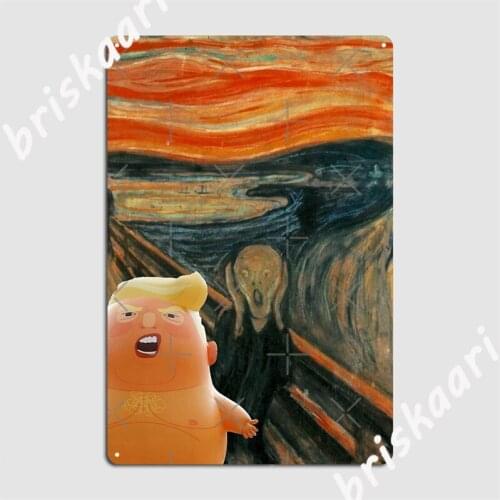 Trump Baby The Scream Metal Signs Cinema Living Room Cinema Funny Poster Tin sign Posters