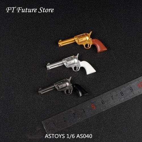 AS040 1/6 Colt Revolver Pistol Gun Weapon Model Gun Toy Black/Silver/Gold Color For 12 inches Action Figure doll toy gift