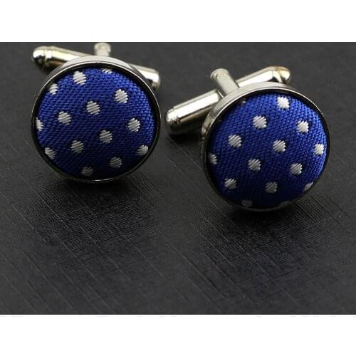 Mens Fashion Shirt Cufflinks Round Braided Jewelry For Wedding Party Dot Solid Polyester Stripe Cuff Link Men Gift NO1-29