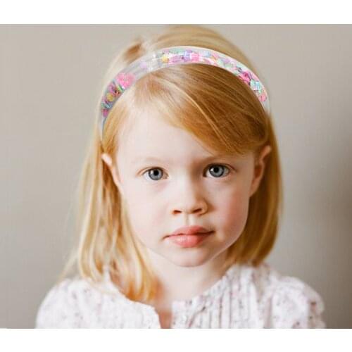New Sequin Quicksand Headband Hair Hoops for Baby Girl Sweet Heart Kid Headband Cute Fashion Hairband Baby Hair Accessories 2021