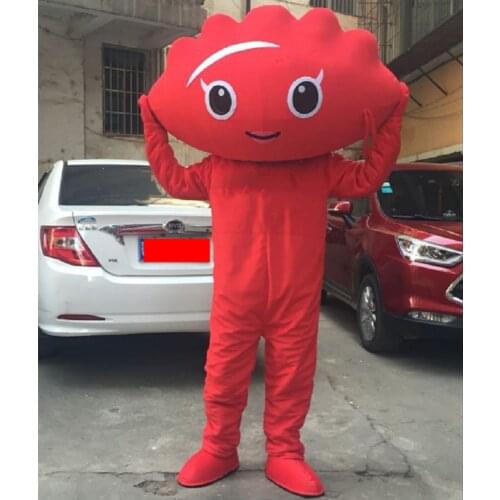 Wholesale Chinese Dumplings Food Mascot Costume Adult Size Food Theme Cartoon Jiaozi Cosplay Costumes Fancy Dress Can Add Logo