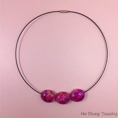 2018 New Neo-Gothic Style Simple Oval Color Personality Chocker Necklace Sexy Holiday Beach Accessories