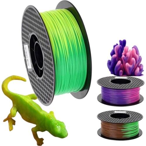 3D Printer PLA Filament Color Changing with Temperature Wire 1.75mm 1KG 500g 250g for Choose 3D Printing Sublimation Materials
