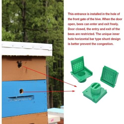 2PCS/Lot Plastic Beehive Entrance Reducer Gate Control Bee Freely Go In & Out