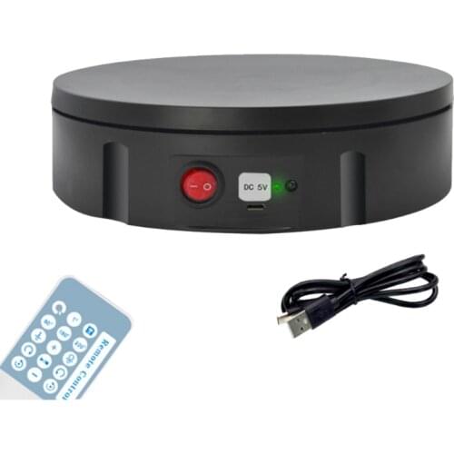 P31E Professional 360 Degree Photography Turntable for Product Photography 22LB Capacity 9 in Diameter,Automatic Remote