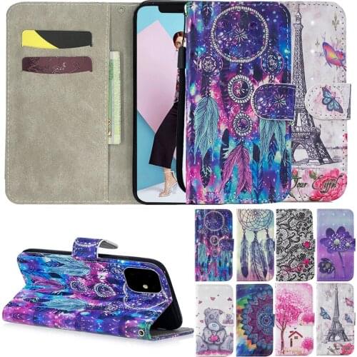 Painted Leather Flip Phone Case For Xiaomi 10 Ultra 8 9 Lite CC9 CC9E 5X 6X Redmi 6 6A 7A 8 8A 9 9A S2 Wallet Card Holder Cover