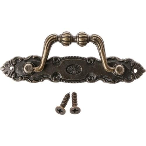 Retro Antique Cabinet Drawer Handle Bronze Door Handle Wardrobe Dresser Pull Button Window Decoration Hardware