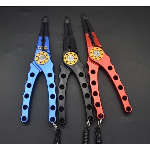 Aluminum Alloy Fishing Pliers Hook Remover Line Split Ring Pliers Multi Tool