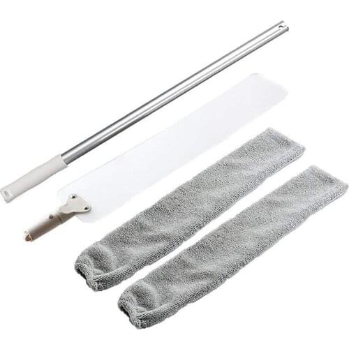 Long Handle Dust Cleaner Brush Space Dust Removal Brush Household Microfiber Retractable Wet and Dry Flat Cleaning Tools