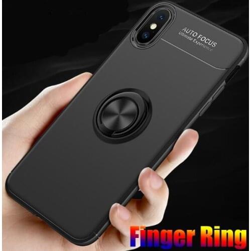 NEW Finger Ring Holder Soft Case For iphone XS MAX XR 7 8 6 X 10 6S Plus Matte Auto Focus Silicone Phone Cover