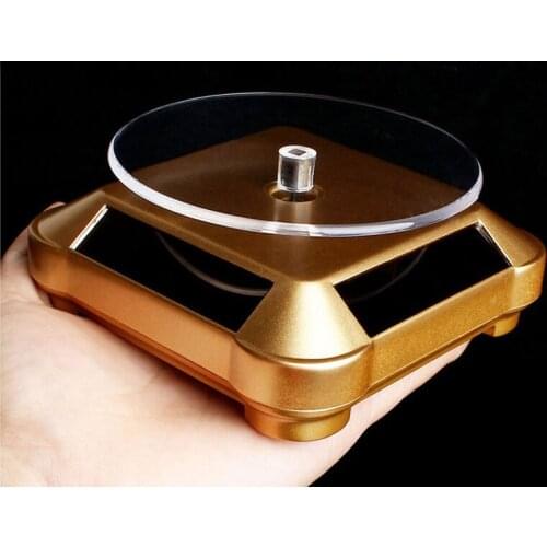 Solar Showcase 360 Automatic Rotating Turntable Jewelry Organizer Necklace Bracelet Watch Phone Display Stand A66