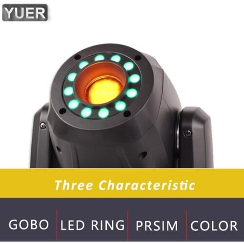 LED Spot 200W LED Moving Head Light With LED Ring DMX512 3 Prism High Brightness LED Disco DJ Party Wedding Christmas Light